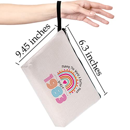 Hanamiya Na 40Th Birthday Gifts For Women-Making The World A Better Place Since 1983, 40 Years Old Makeup Bag For Her, Friend, Mom, Sister, Wife, Aunt, Coworker Boss #TOP2