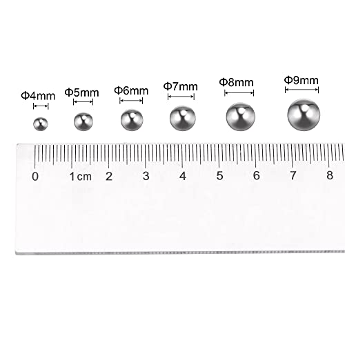 sourcing map 25 Stück Präzisionslager Kugellager 7mm 201 Edelstahl G200 Präzision