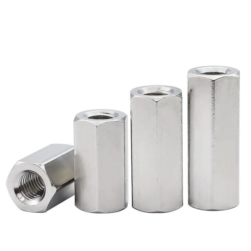 SS304 Stainless Steel Long Hex Coupling Nuts DIN6334 Standoff Spacer Pillar M5-M16 (10,M12 x 50mm)