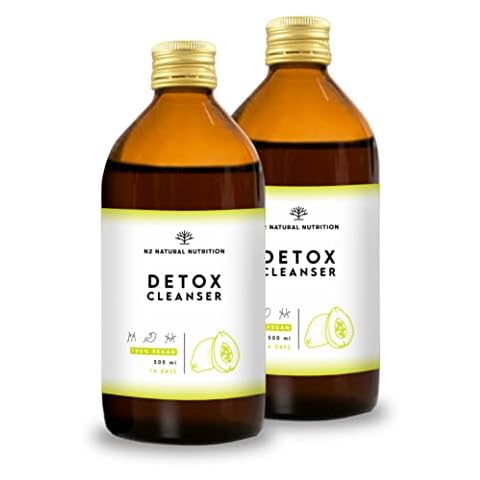 Detox Cleanser Complex 1000 ml (32 Days) Tea. Colon Cleanse. Green Tea Guarana Papaya. 12 Highly Efficient Plants. Contributes to Normal Liver & Intestinal Function. Vegan N2 Natural Nutrition Cover