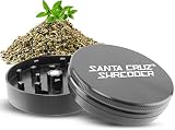 Santa Cruz Shredder Metal Herb Grinder Knurled Top for Stronger Grip 2-Piece 2.7" (Grey)