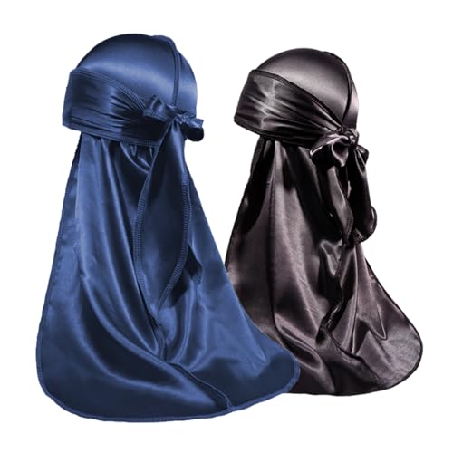 Image of ForceWave 2 PCS Silky Satin Baby Durags for Boys Girls Infant