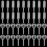 100 Stück Kunststoff Pipetten, 4ml Dessert Transfer Pipette Mini Pipettes Squeeze Liquid Dropper Transferpipetten für Erdbeeren Cupcakes Marmelade Schokolade Dessert