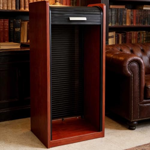 Porta a Soffietto da Interno Porta a Tapparella per Armadio Nero con Binario e Maniglia, Porta per Armadio Avvolgibile Scorrevole Facile, Alternativa per Armadio(10x15in(25x38cm))