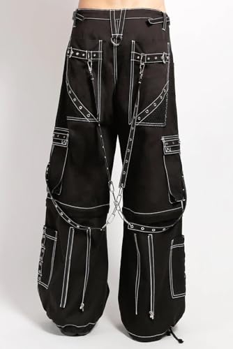 Interlace Pants with White Stitch [BLACK/SILVER]4