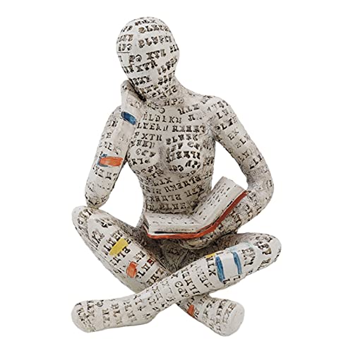 KIMISS Bookshelves Kids Grey Reading Figurine Resin