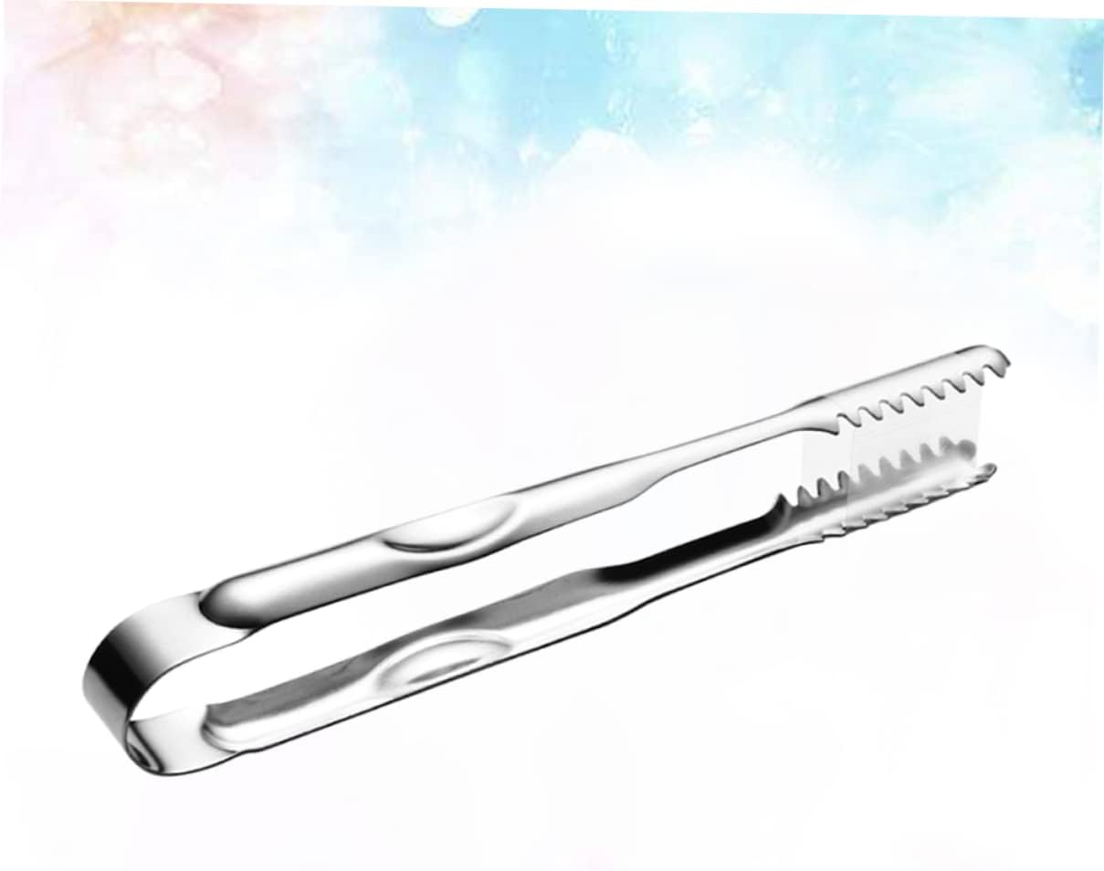 3pcs Stainless Steel Ice Sugar Tongs Comfortable to Hold Flexible Handle Kitchen Gadgets for Buffet Bbq Tea Party Home Cafe Medium