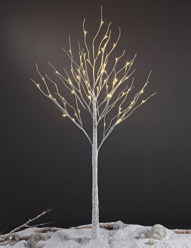 Lightshare 6FT 72L LED Birch Tree,Warm White