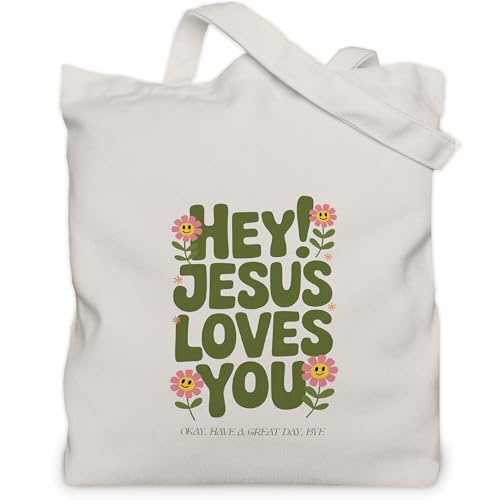 Rone168 Christian Gifts Loves You Tote with Inner Pocket
