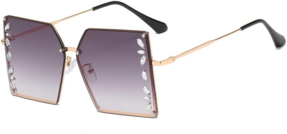 MUTYNE Rhinestone Rimless Square Diamond Sunglasses Women Oversized Luxury Sun Glasses Crystal Shades Female UV400