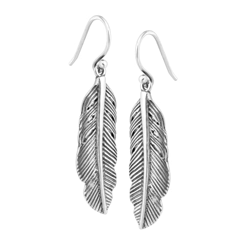 Silpada 'Etched Feather' Drop Earrings In Sterling Silver #TOP6