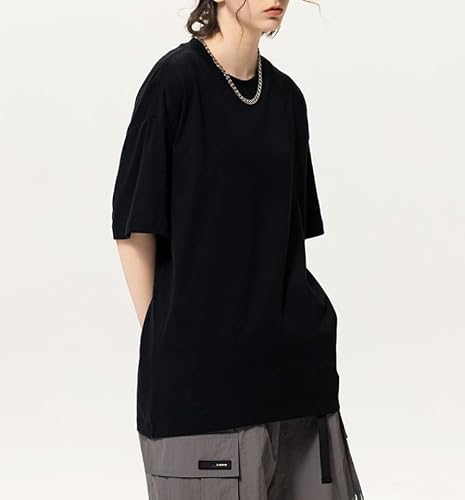 POHADON 3 Pace Men's Oversized Cotton T-Shirts Unisex Summer Short Sleeve Crew Neck Loose Fit Basic Tops for Women (A,2XL) — view 5