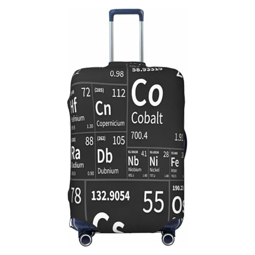 Periodic Table Science Chemistry Luggage Cover for Suitcase, Suitcase Cover Protector Fit 18-21 Inch Luggage Travel Accessories, S