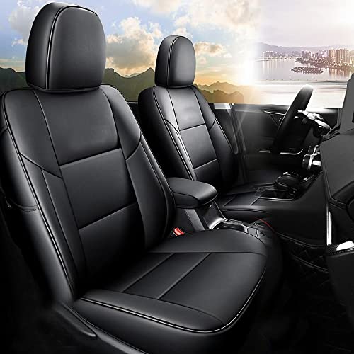 CocheFamilia Custom Fit CRV Seat Covers for Select Honda CRV 2015 2016 -Full Set, Leather (Black, 2015-2016 CRV)