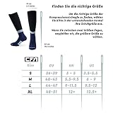 CFA V2 skarpety uciskowe dla kobiet i mężczyzn – idealne do biegania, studia fitness, jazdy na rowerze, do odpoczynku mięśni lub treningu – wysokiej jakości skarpety uciskowe, zrównoważony duński