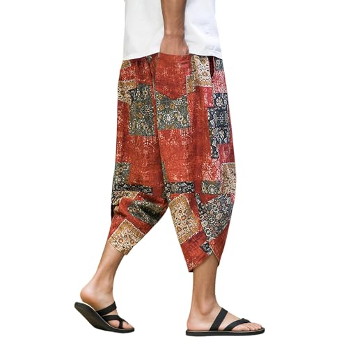 Pantalon de jogging respirant homme en lin à bas de jambes étroites