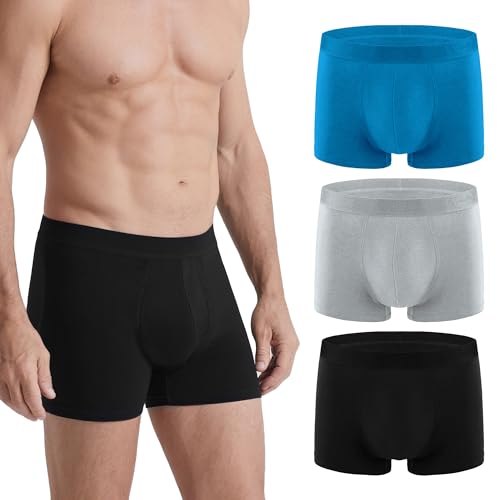Incontinence Underwear for Men, 150ML Absorbent, Leak Proof Underwear for Men Comfortable Cotton Fabric, Comfortable and Breathable, Mens Incontinence Underwear Washable and Reusable (3PCS/Medium)