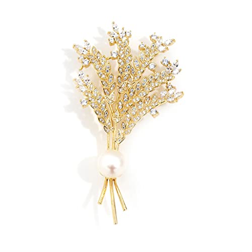 Broche perle pour femme accessoire de mariage chic de 7,6 cm