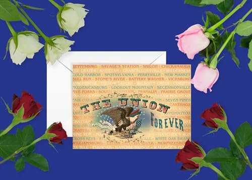 Image of Stonehouse Collection, Assorted Historical Civil War Cards, Patriotic Note Cards, 12 Cards and Envelopes - Made in the USA (Assorted)