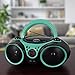 Jensen CD-490 Portable Sport Stereo CD Player Boombox with AM/FM Radio, Aux Line-in & Headphone Jack (Limited Edition Colors) (Aqua Teal)