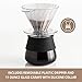 TRU Automatic Pour Over Coffee Maker with Digital Controls - Auto Coffee Maker with Plastic Cone Dripper - Coffee Brewer for Household Use