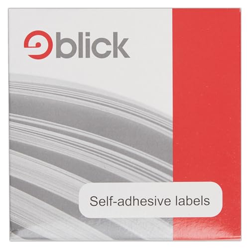 Blick Labels, White, Self Adhesive Stickers Dispenser Pack, Rectangular, 24mm x 37mm, 640 Labels, for Home, Office, Family, School, Holiday Calendar Organising, Planner, Rewards Chart, Colour Coding