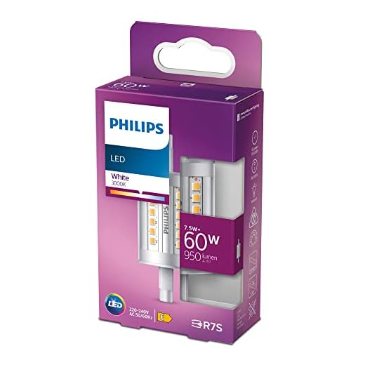 Philips LED-Leuchtmittel, entspricht 60 W, R7S, 78 mm, nicht dimmbar, Glas