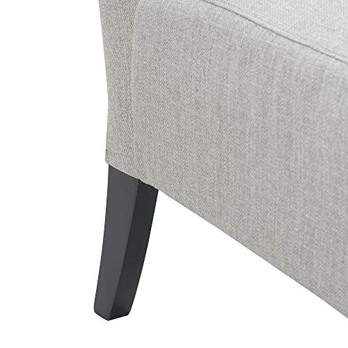 Serta Palisades Slipper Accent Chair, Modern Armless Design, Ideal for Smaller Spaces, Cushioned Seat and Back, Cream - Thumbnail 7