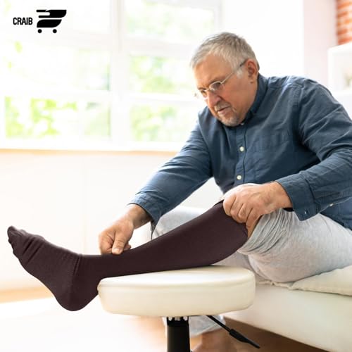 Image of Wide Calf Compression Socks for Women & Men - 5 Pairs Plus Size 15-20 mmHg Graduated Knee High Compression Socks for Travel, Nurses, Pregnant Women, Running, Hiking & Everyday Wear