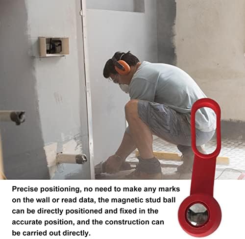 HOUGE 2 Pcs Stud Ball Magnet - Heavy Duty Stud Ball Finder | 27 Pounds Studball Of Pull Magnetic Power Detect Metal Through 5/8" Drywall, Wood Or 3/4" Plywood Paneling, Ceramic Tiling Etc. No