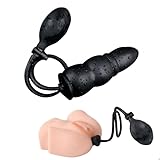 Manually Controlled Inflatable Black Realistic Classic Plug's Can Enhance The Relationship Between Couples, for Night Games for Men and Women