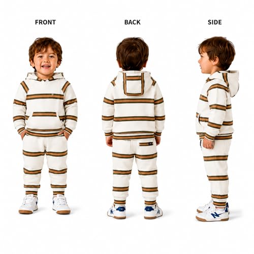 Image of Volcom Infant Toddler Baby Boys Joggers Set - 2 Piece Fleece Pullover Hoodie and Jogger Pants Activewear Set (Sizes: 12M-7)