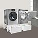 Double Base Frame for Washing Machine and Dryer, Washing Machine Base with 2 Drawer-Maximum Load 400 Kg Fridge Base, 21.3