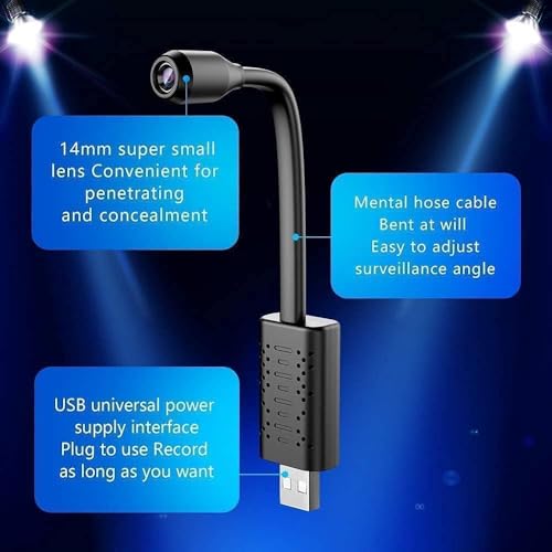 Image of 2MP Full HD Flexible USB WiFi Camera 1080P | Smart Mini Home Security Cam with 140 Wide Angle Lens | Real-Time Motion Sensor Alerts & Live Streaming | Connect with V380 Pro App (Flexible Camera)