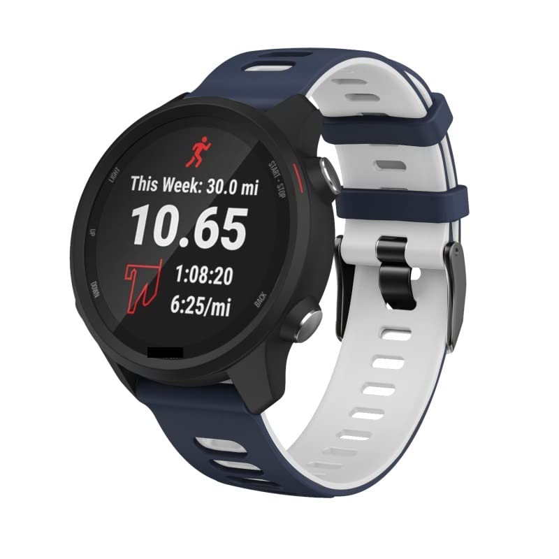 Correa Garmin Forerunner 245 de silicona 20mm compatible con Venu y 645 4