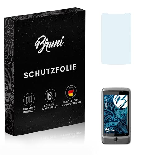 Bruni Screen Protector compatible with HTC Desire Z Protector Film, crystal clear Protective Film (2X)