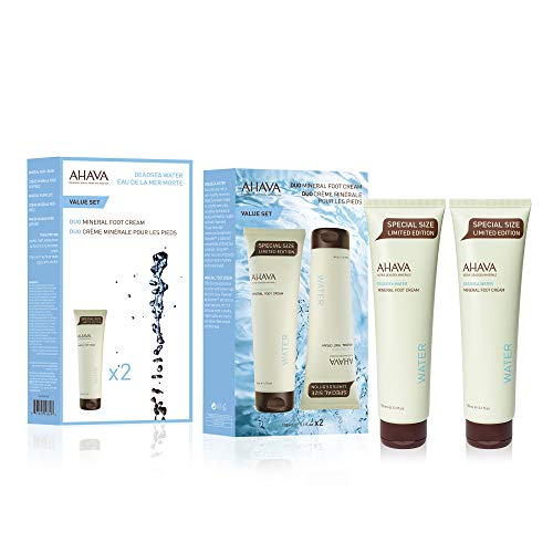 AHAVA Duo Active Dead Sea Minerals Foot Cream 2 x 150 ML - Value Set, 5.1 fl. oz