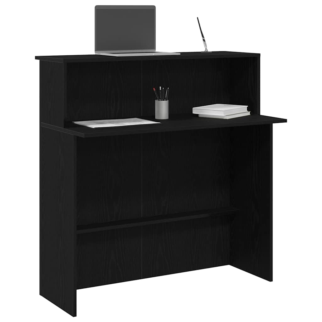 Gecheer Bancone Reception, Funzionale con Piano Integrato e Spazio di Archiviazione, 100x50x103,5 cm, Truciolato, per Uffici Aziendali Hotel Cliniche e Saloni di Bellezza