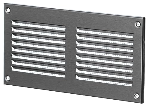 Steinberg14 Stainless Steel 200x100 mm / 8x4 inch Ventilation Grille Metal Exhaust Air Grille Ventilation with Insect Screen - Image 3