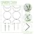 4 Packs 19 in Heighten Trellis for Climbing Plants Indoor, HENABLE Small Garden Metal Trellis for Potted Plants Outdoor for Vine Ivy Flower Plant Support, 4 Different Black Iron Patterns