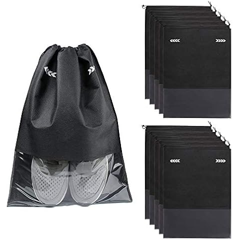 10 Pcs Bolsas de Zapatos Multifunción con Ventana Transparente Cover