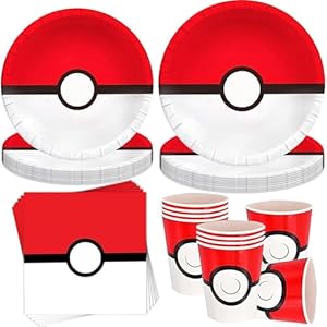 Sunshine Smile Pokémon Partygeschirr Set für 10 Gäste