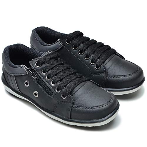 Sapatênis Masculino Casual Preto com Ziper Infantil