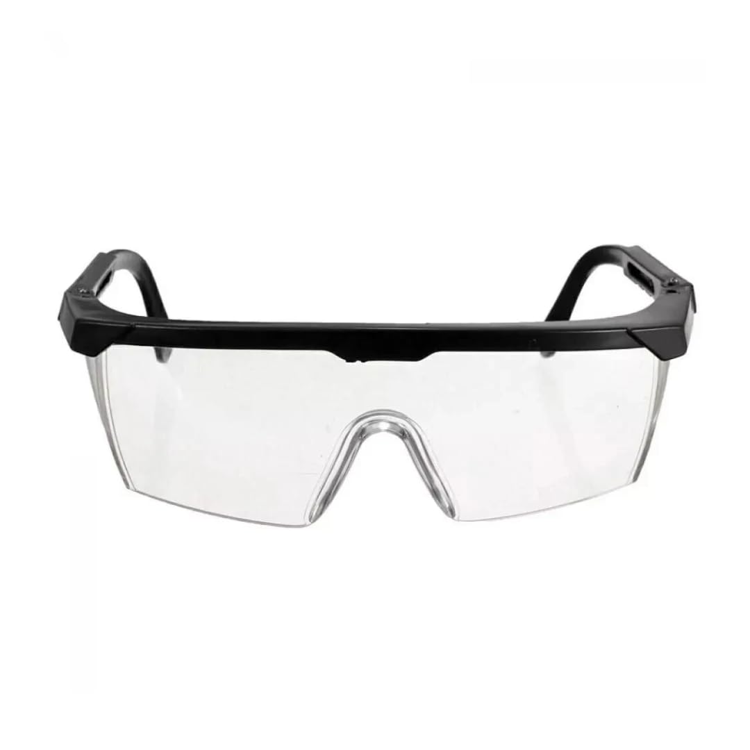 Dunnet Tools Clear Safety Glasses & Over Eyewear | Anti-Fog, Scratch-Resistant, UV Shield | Lightweight, Comfortable Fit for DIY, Lab, Construction, Cycling, Healthcare | For Men & Women