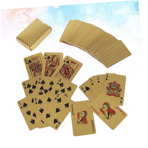 SAFIGLE Goldspeilkarten Pokerkarten wasserdichte Glänzende Spielkarten Aus Plastik Für Unterhaltung Zu Hause Bar Büro Geschenk Für Freunde – Bild 3