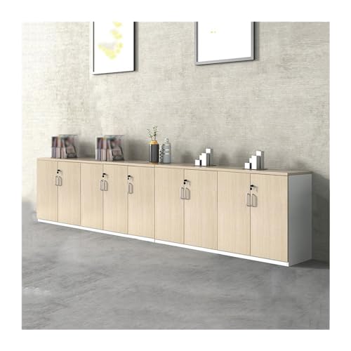 BODHIS Archivador Combinado Archivador de Madera Armario de Almacenamiento Estante para Impresora Armario de Almacenamiento de Datos con Nueve Puertas y Cerradura Armario de ofi