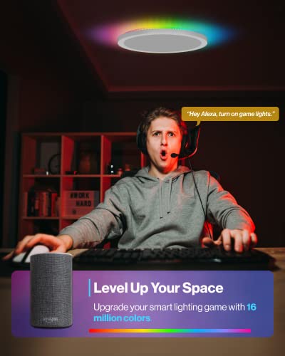 Sunco Smart Led Flush Mount Ceiling Light Fixture 24W 2500Lm 13 Inch Rgb Color Changing Led Night Light For Bedroom Kitchen Hallway Amazon Alexa Google Home Compatible Etl Energy Star 4 Pack #TOP1