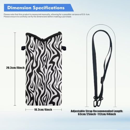 Image of Small Phone Bag Portable Water-Resistant Crossbody Pouch with Adjustable Strap Cellphone Case Mini Satchel Fits Most Phones for Casual, Beach, Travel, Zebra Print