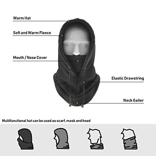Moochy Homens Mulheres Inverno Balaclava Velocino Quente Macio com Cordão Gola Polaina Ciclismo Cami
