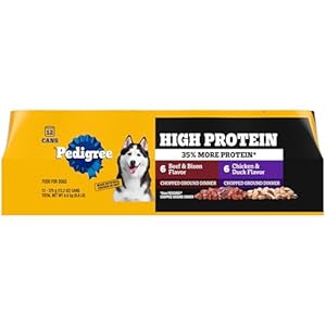 Pedigree High Protein Wet Dog Food, Chicken Duck & Beef Bison Flavors Multipack 13.2 oz. Cans (12 Count, Pack of 1)